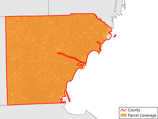 Monroe County Michigan GIS Parcel Data Download Coverage