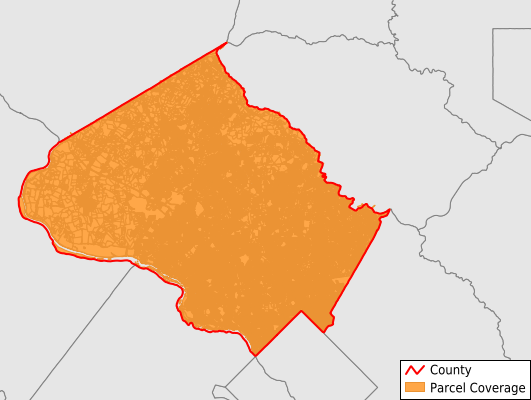 Montgomery County Maryland GIS Parcel Data Download Coverage