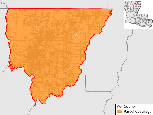 Morehouse Parish Louisiana GIS Parcel Data Download Coverage