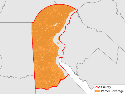 New Castle County Delaware GIS Parcel Data Download Coverage