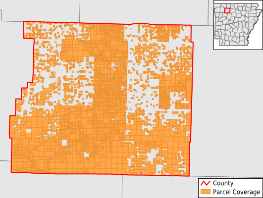 Newton County Arkansas GIS Parcel Data Download Coverage