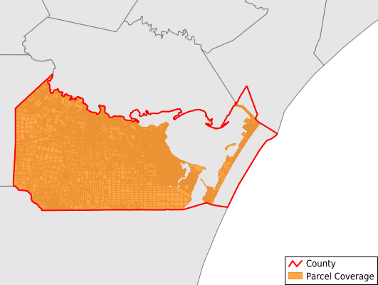 Nueces County Texas GIS Parcel Data Download Coverage