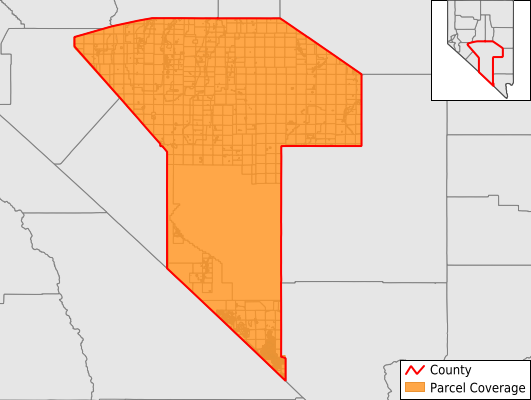 Nye County Nevada GIS Parcel Data Download Coverage