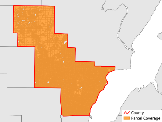 Oconto County Wisconsin GIS Parcel Data Download Coverage