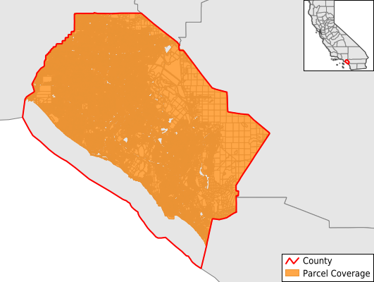 Orange County California GIS Parcel Data Download Coverage