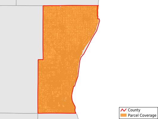 Ozaukee County Wisconsin GIS Parcel Data Download Coverage