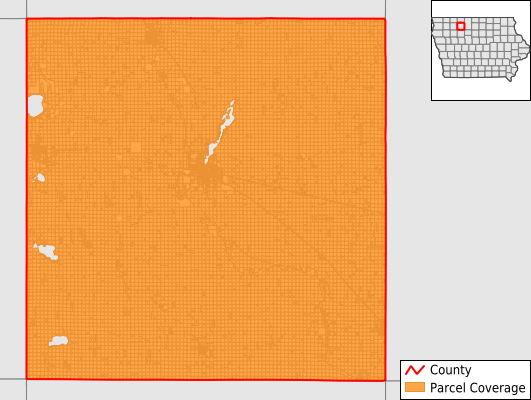 Palo Alto County Iowa GIS Parcel Data Download Coverage