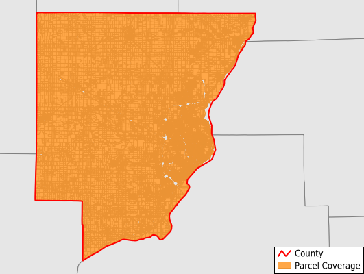 Peoria County Illinois GIS Parcel Data Download Coverage