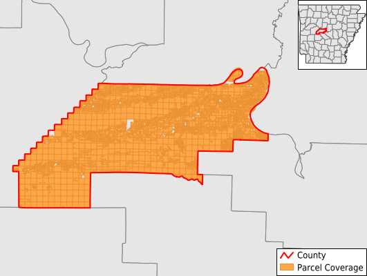 Perry County Arkansas GIS Parcel Data Download Coverage