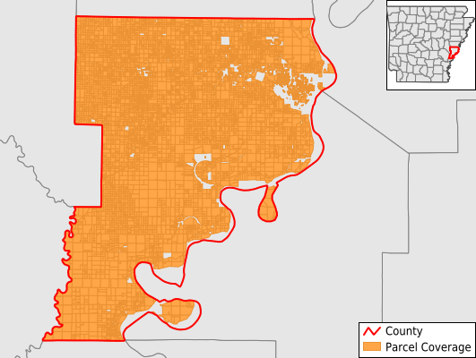 Phillips County Arkansas GIS Parcel Data Download Coverage