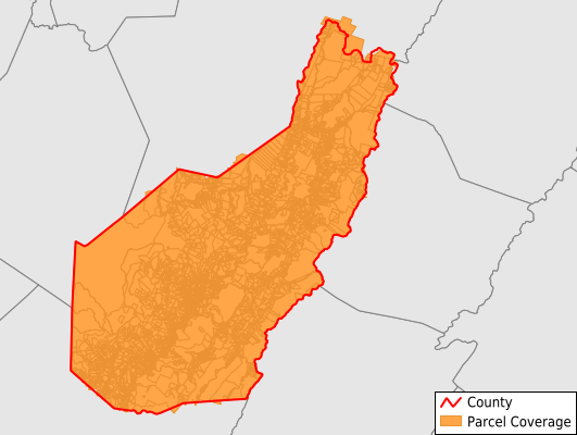 Pocahontas County West Virginia GIS Parcel Data Download Coverage