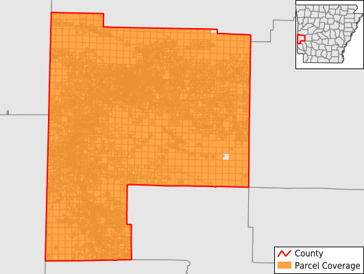 Polk County Arkansas GIS Parcel Data Download Coverage