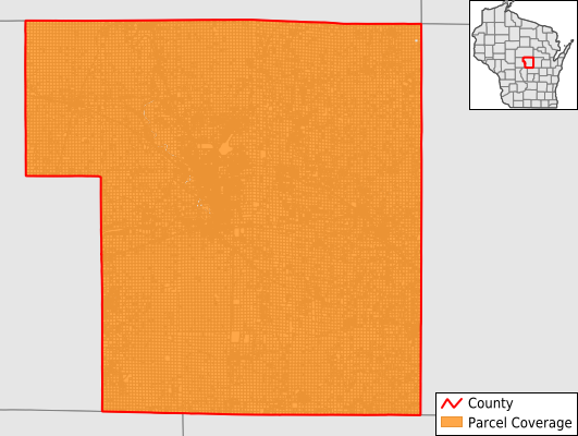 Portage County Wisconsin GIS Parcel Data Download Coverage