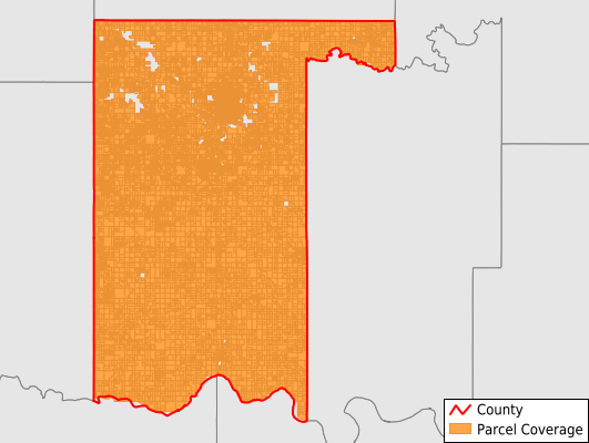 Pottawatomie County Oklahoma GIS Parcel Data Download Coverage