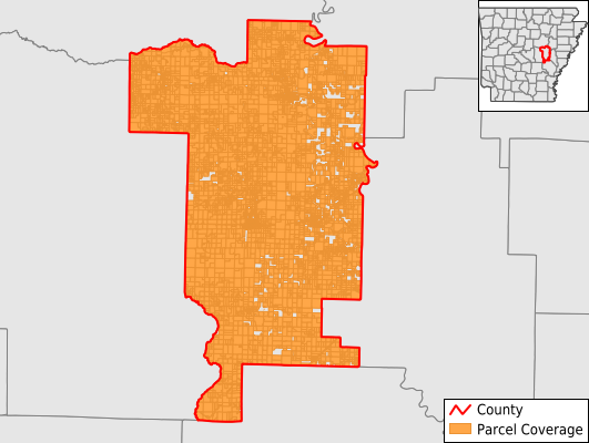 Prairie County Arkansas GIS Parcel Data Download Coverage