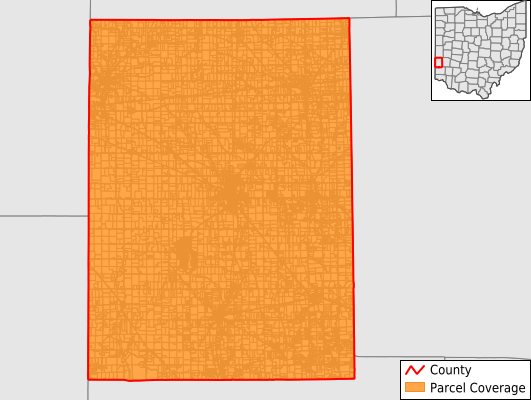 Preble County Ohio GIS Parcel Data Download Coverage