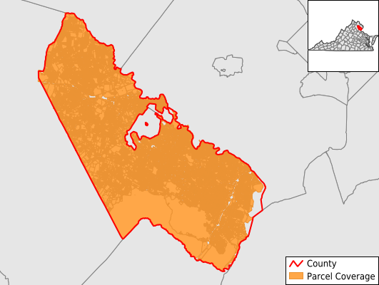Prince William County Virginia GIS Parcel Data Download Coverage