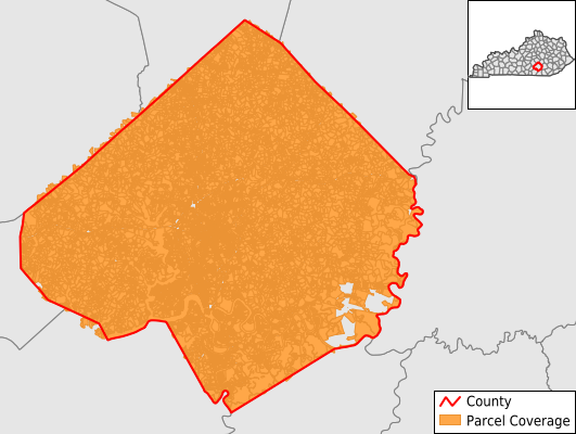 Pulaski County Kentucky GIS Parcel Data Download Coverage