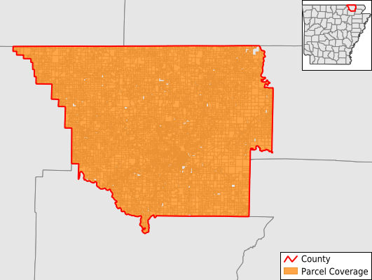 Randolph County Arkansas GIS Parcel Data Download Coverage