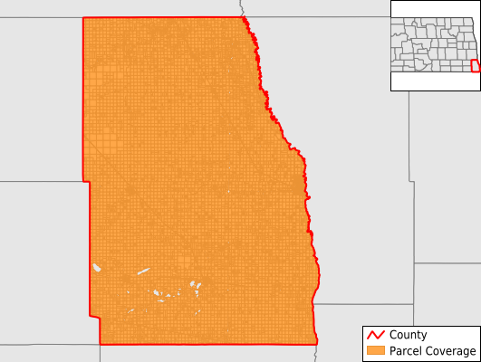 Richland County North Dakota GIS Parcel Data Download Coverage