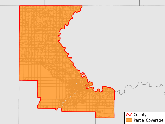 Riley County Kansas GIS Parcel Data Download Coverage