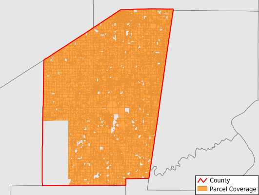 Ripley County Indiana GIS Parcel Data Download Coverage