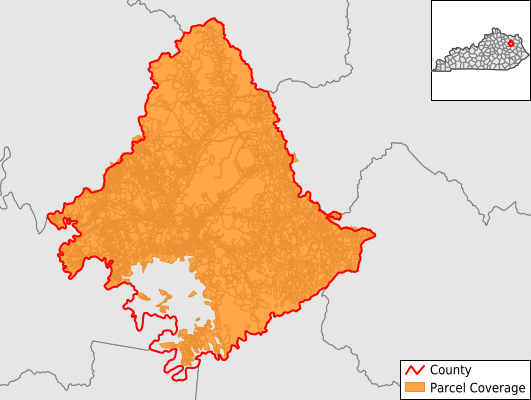 Rowan County Kentucky GIS Parcel Data Download Coverage