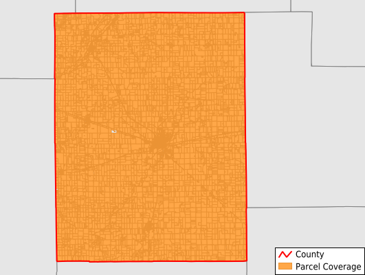 Rush County Indiana GIS Parcel Data Download Coverage