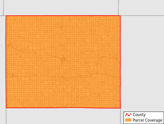 Rush County Kansas GIS Parcel Data Download Coverage
