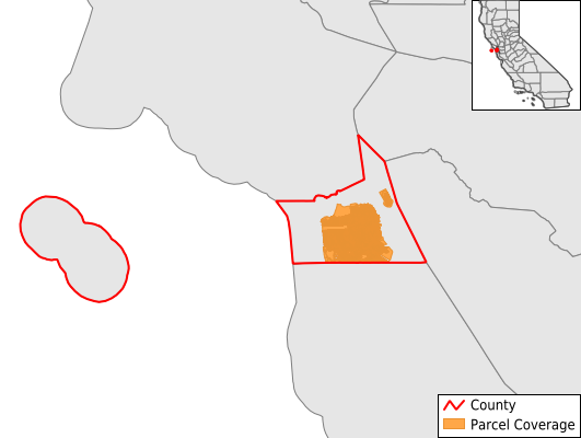 San Francisco County California GIS Parcel Data Download Coverage