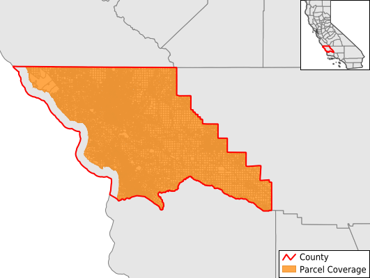San Luis Obispo County California GIS Parcel Data Download Coverage