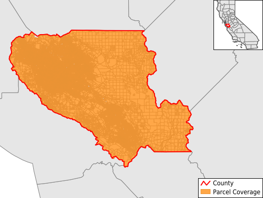 Santa Clara County California GIS Parcel Data Download Coverage