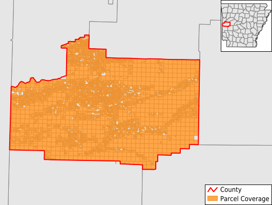Scott County Arkansas GIS Parcel Data Download Coverage