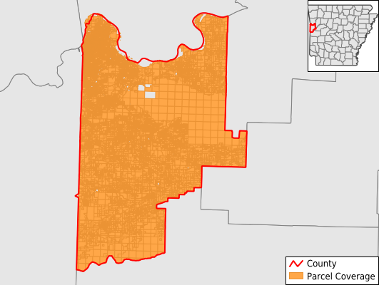 Sebastian County Arkansas GIS Parcel Data Download Coverage