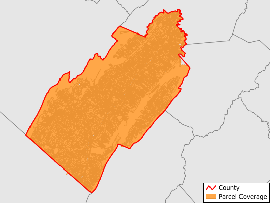 Shenandoah County Virginia GIS Parcel Data Download Coverage