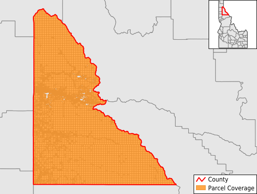 Shoshone County Idaho GIS Parcel Data Download Coverage