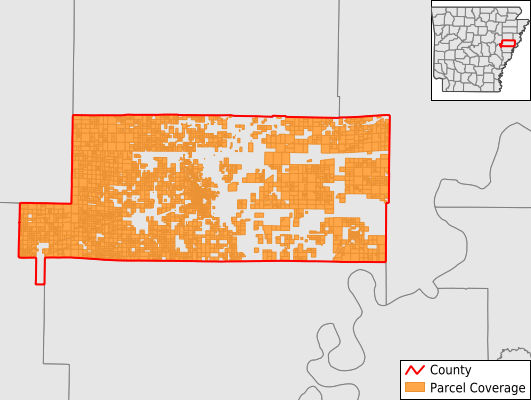St. Francis County Arkansas GIS Parcel Data Download Coverage
