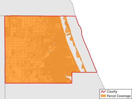 St. Lucie County Florida GIS Parcel Data Download Coverage