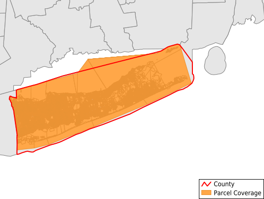 Suffolk County New York GIS Parcel Data Download Coverage