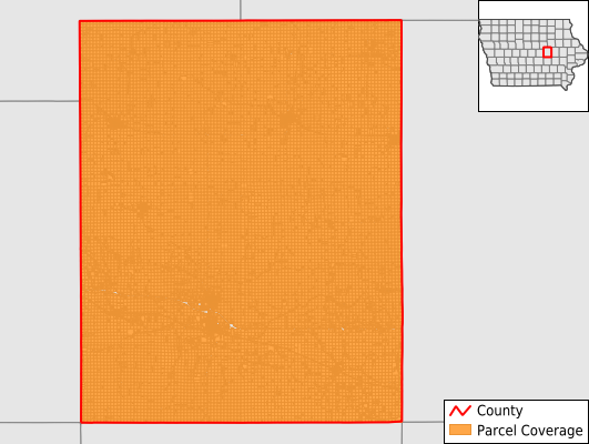 Tama County Iowa GIS Parcel Data Download Coverage