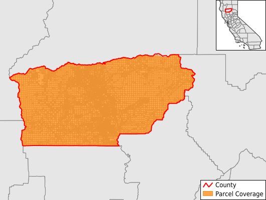 Tehama County California GIS Parcel Data Download Coverage