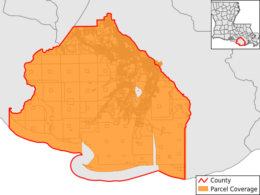 Terrebonne Parish Louisiana GIS Parcel Data Download Coverage