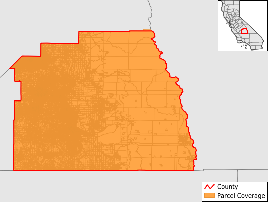 Tulare County California GIS Parcel Data Download Coverage