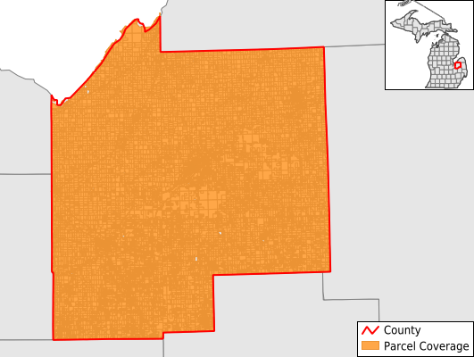 Tuscola County Michigan GIS Parcel Data Download Coverage