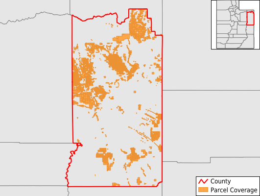 Uintah County Utah GIS Parcel Data Download Coverage
