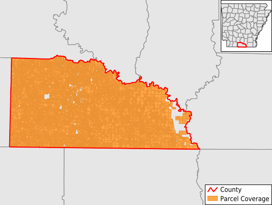 Union County Arkansas GIS Parcel Data Download Coverage