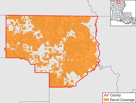 Union Parish Louisiana GIS Parcel Data Download Coverage