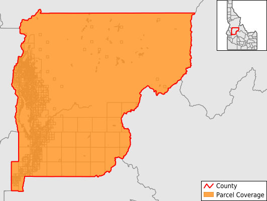 Valley County Idaho GIS Parcel Data Download Coverage