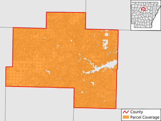 Van Buren County Arkansas GIS Parcel Data Download Coverage