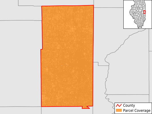 Vermilion County Illinois GIS Parcel Data Download Coverage